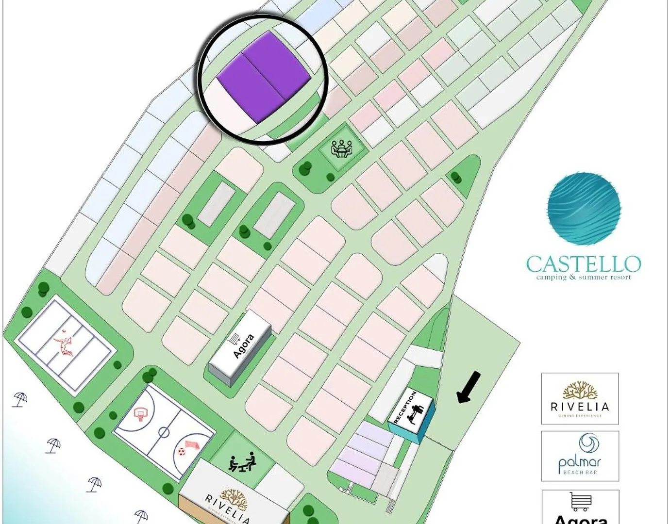 Kemping Camping Castello Néosz Marmarász Görögország